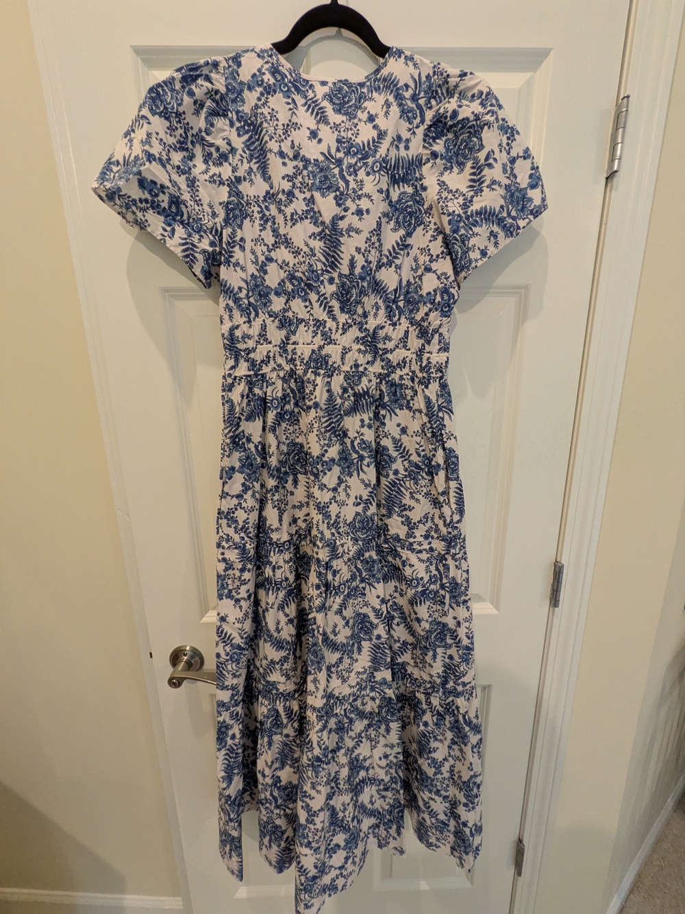 Anthropologie Maeve Somerset Dress In Blue and White Floral, Medium - Picture 2 of 4